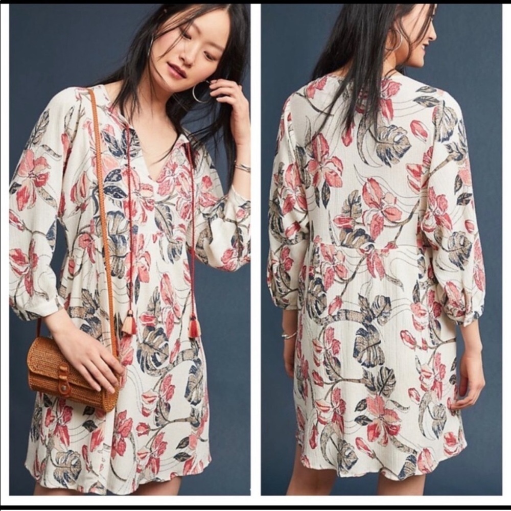 Anthropologie Vanessa Virginia floral mini dress